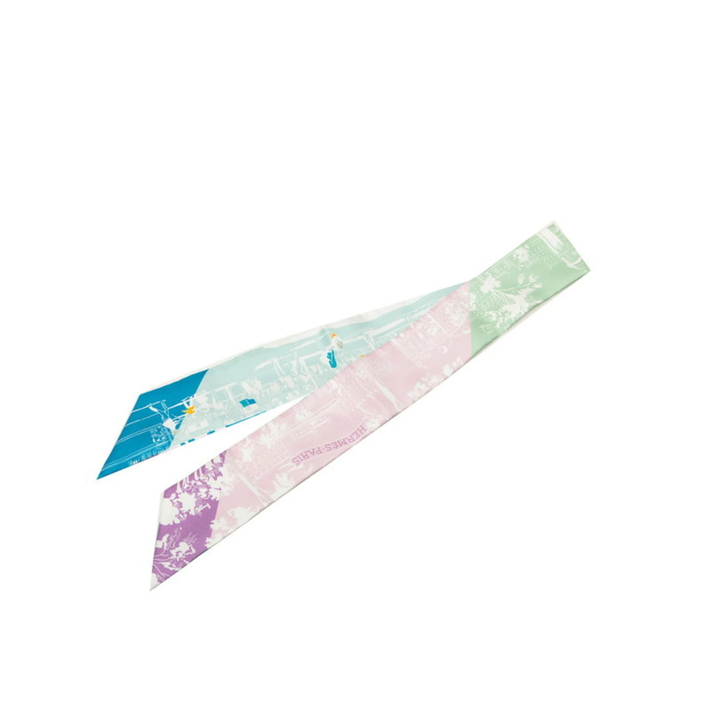 Hermes Twilly "l'Ombre des Boulevards" (From the Shadow of Boulevard) Scarf M...